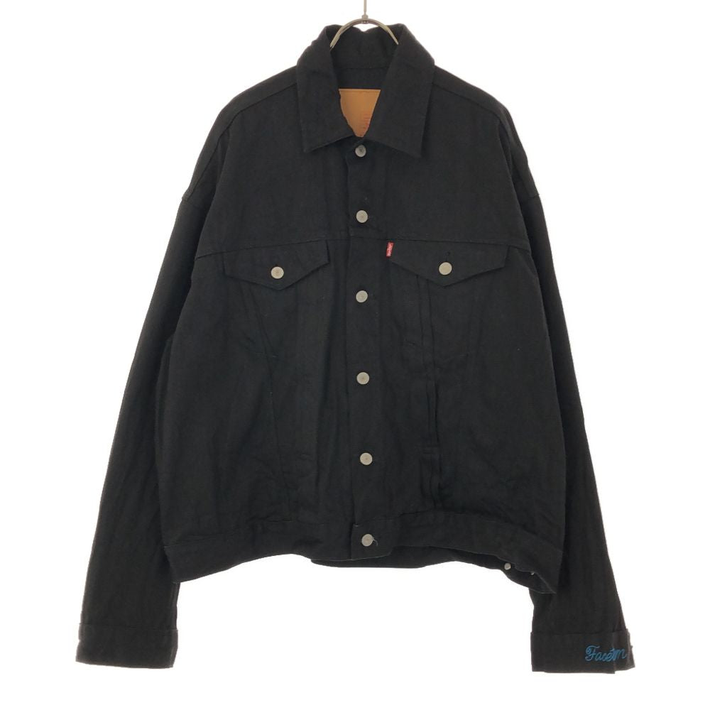 LEVI STRAUSS & CO. リーバイストラウス デニムジャケット L ブラック サスペンダー付 ジージャン メンズ