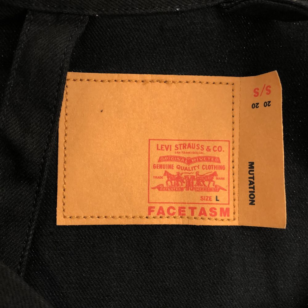 LEVI STRAUSS & CO. リーバイストラウス デニムジャケット L ブラック サスペンダー付 ジージャン メンズ