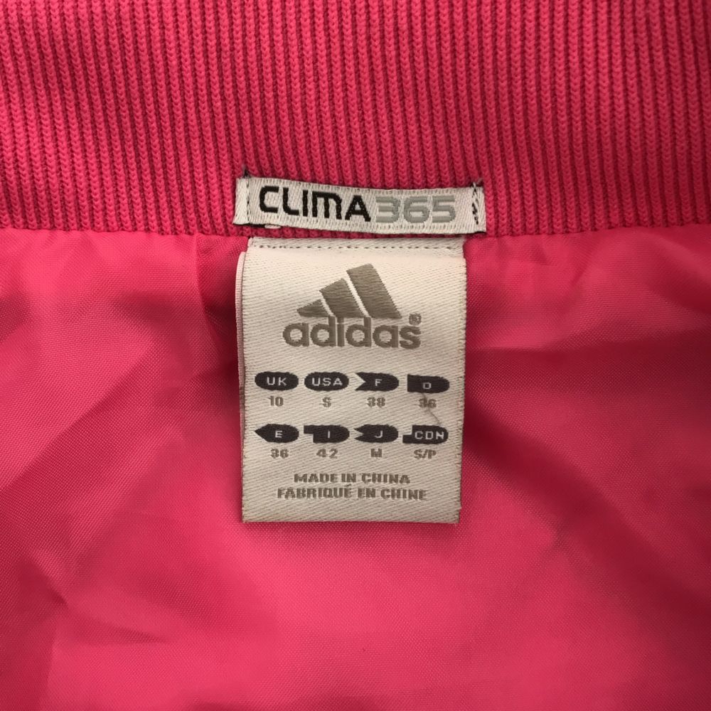 adidas アディダス スポーツジャケット M ブラック×ピンク レディース