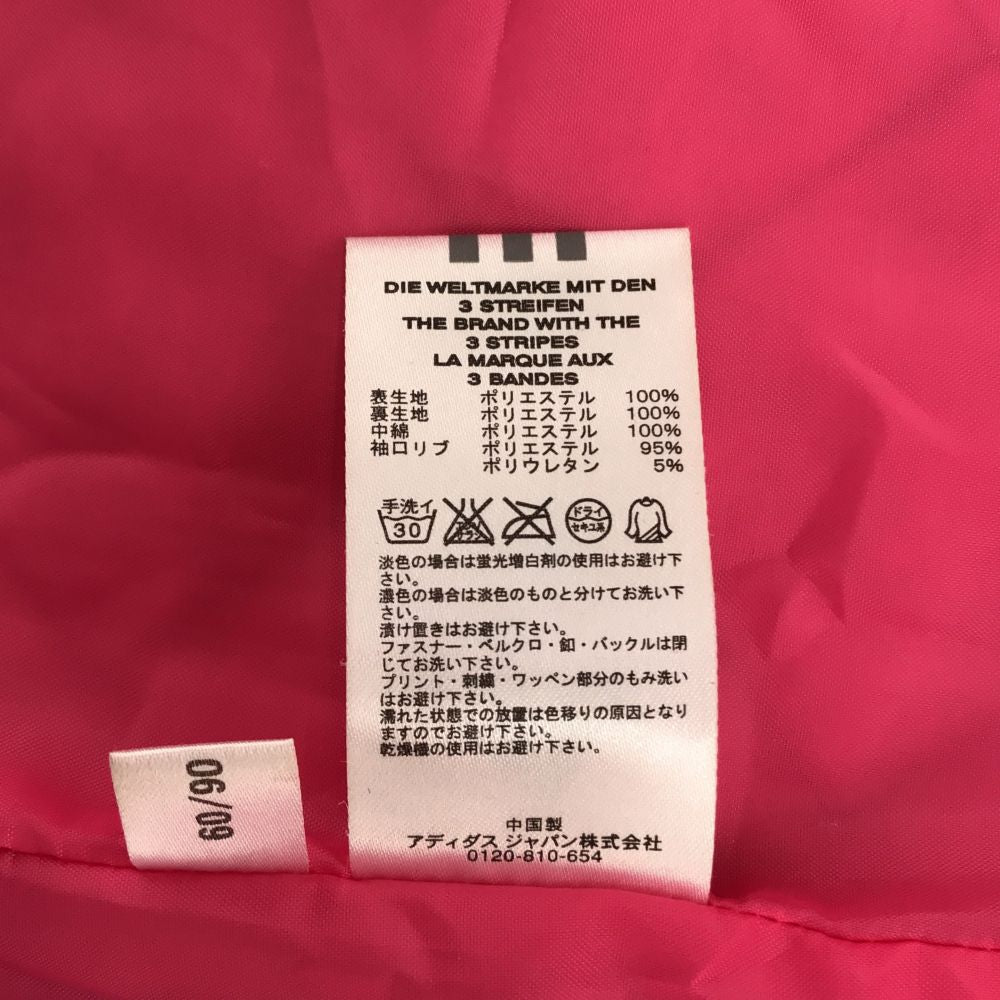 adidas アディダス スポーツジャケット M ブラック×ピンク レディース