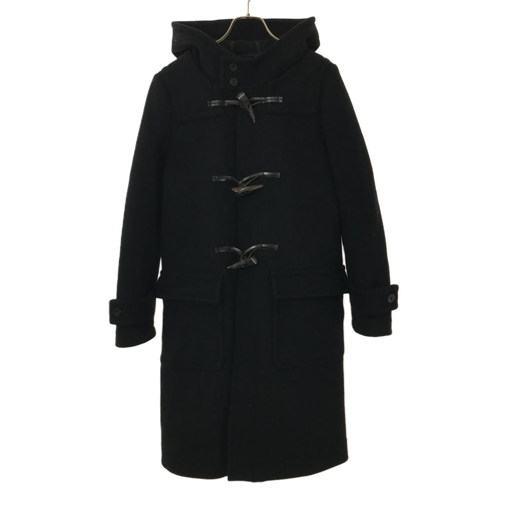 HYKE ハイク 日本製 ウールブレンド ダッフルコート 2 ブラック メンズ