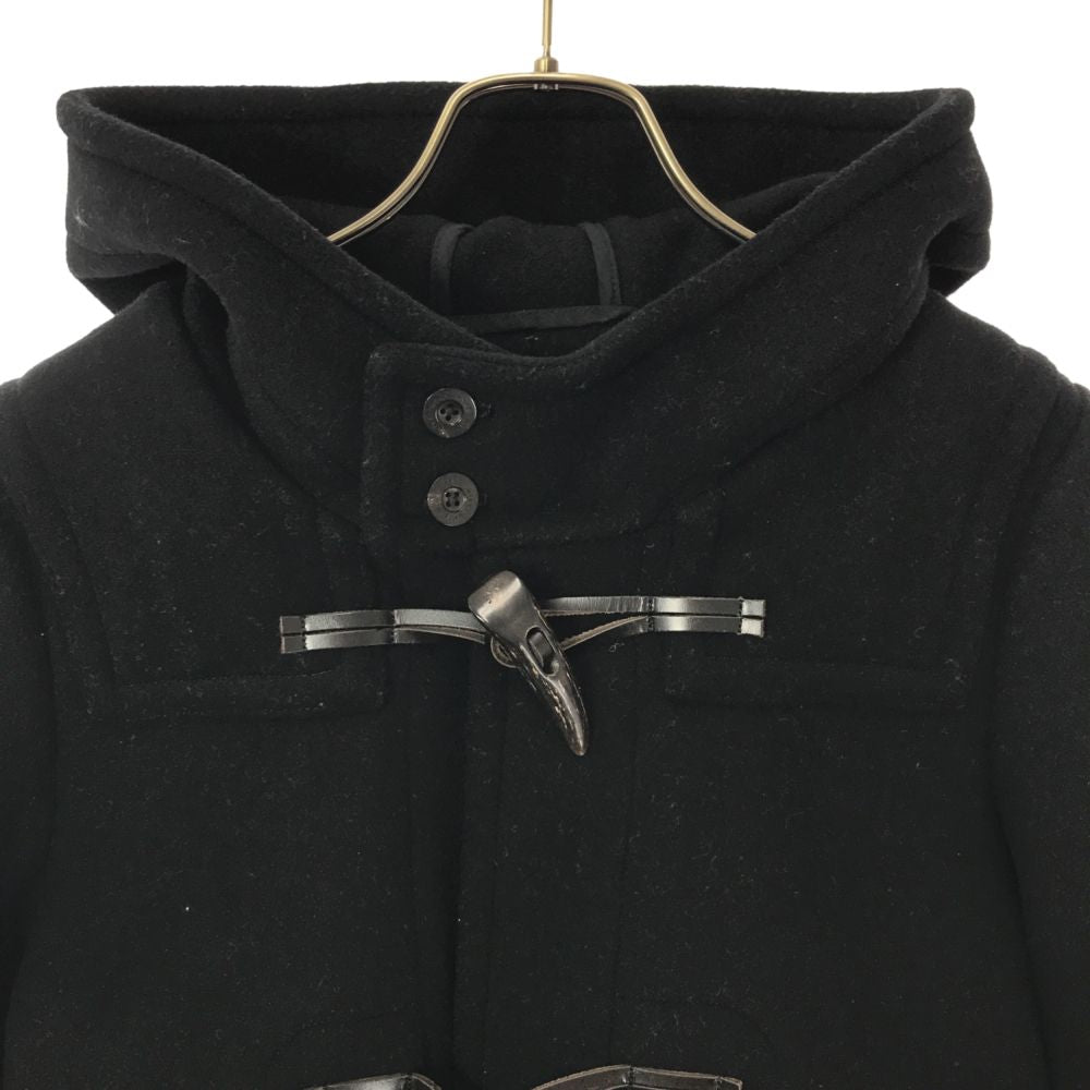 HYKE ハイク 日本製 ウールブレンド ダッフルコート 2 ブラック メンズ