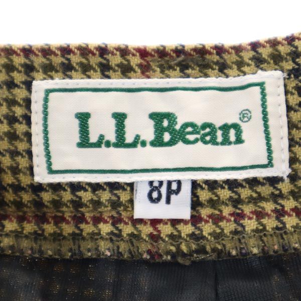 L.L.Bean エルエルビーン 80s ヴィンテージ ウール 千鳥格子 スラックスパンツ 8P レディース