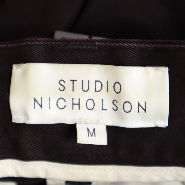 スタジオニコルソン ワイドパンツ M ブラウン STUDIO NICHOLSON メンズ