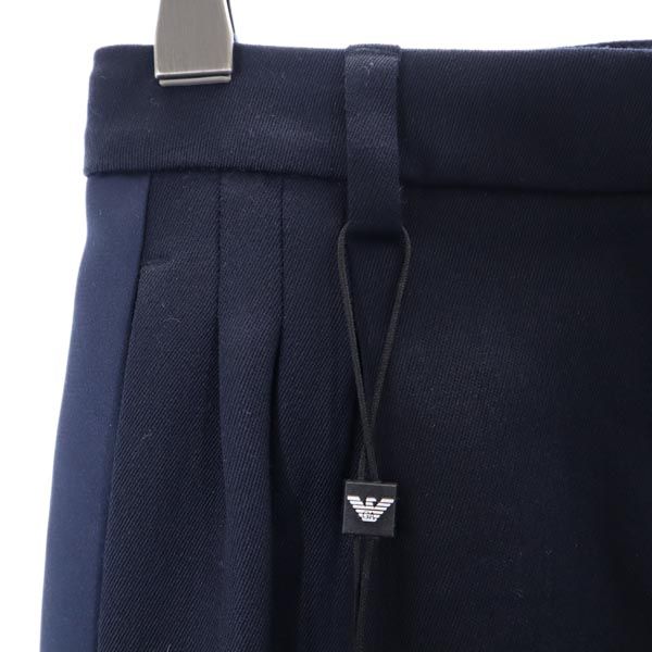 未使用 Emporio Armani エンポリオアルマーニ サイドライン セレモニー パンツ 118cm ネイビー系 テーパード キッズ