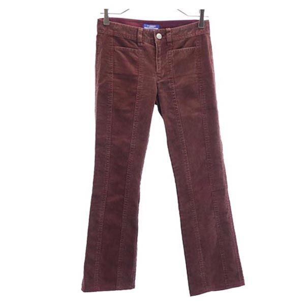 バーバリーブルーレーベル 三陽商会 日本製 コーデュロイパンツ 36 ブラウン系 BURBERRY BLUE LABEL レディース