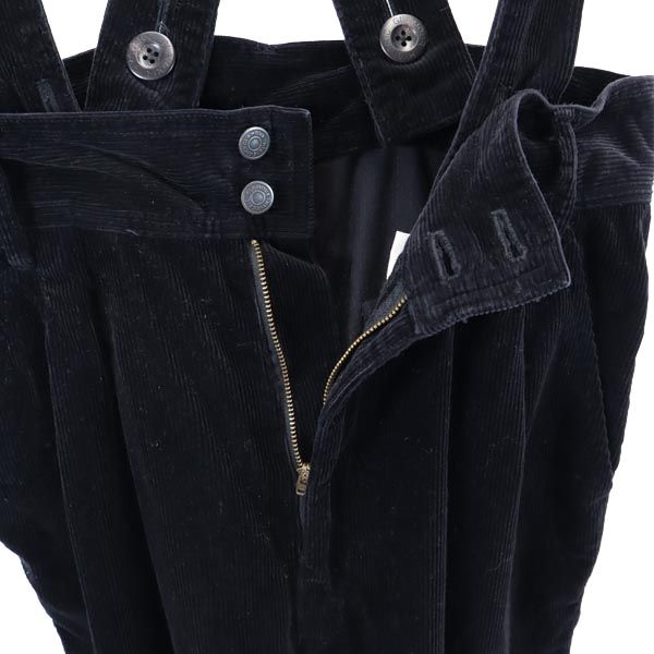 HYSTERIC GLAMOUR ヒステリックグラマー 肩紐付き コーデュロイパンツ S 黒 レディース
