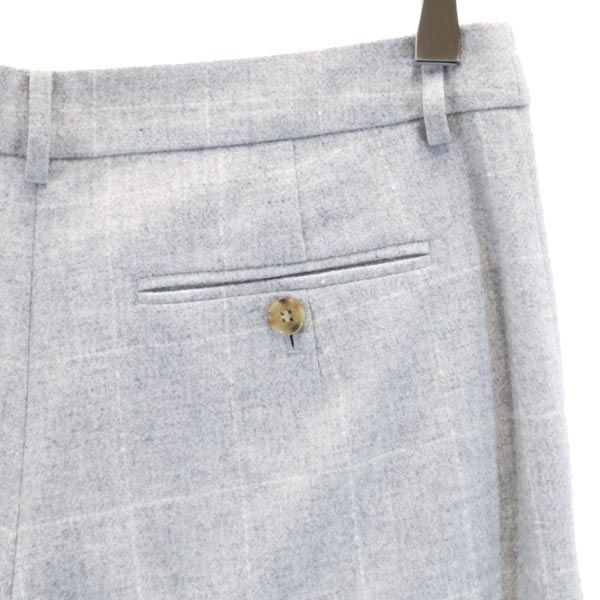 Mackintosh マッキントッシュ ウールブレンド チェック柄 ガウチョパンツ 40 グレー ワイド レディース