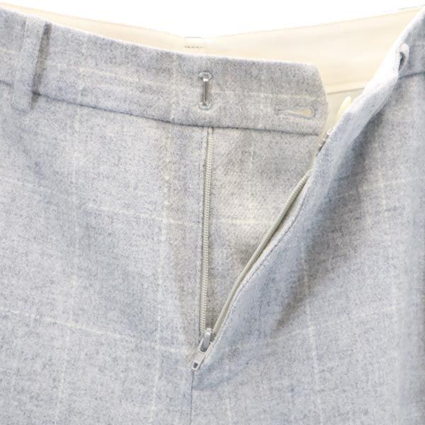 Mackintosh マッキントッシュ ウールブレンド チェック柄 ガウチョパンツ 40 グレー ワイド レディース