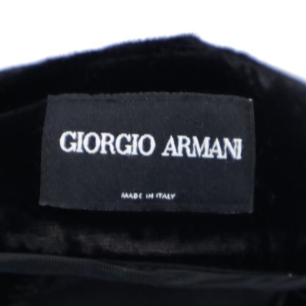 ジョルジオアルマーニ ベロア調 ロングパンツ 40 ブラック GIORGIO ARMANI レディース