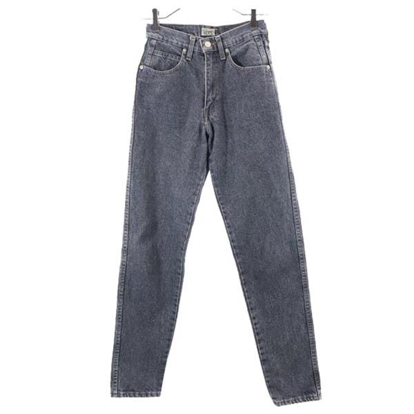 Levi's リーバイス 80s シルバータブ ビッグE 日本製 テーパードデニムパンツ w27 ブラック系 ジーパン レディース