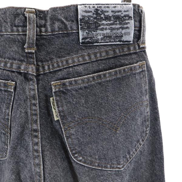 Levi's リーバイス 80s シルバータブ ビッグE 日本製 テーパードデニムパンツ w27 ブラック系 ジーパン レディース