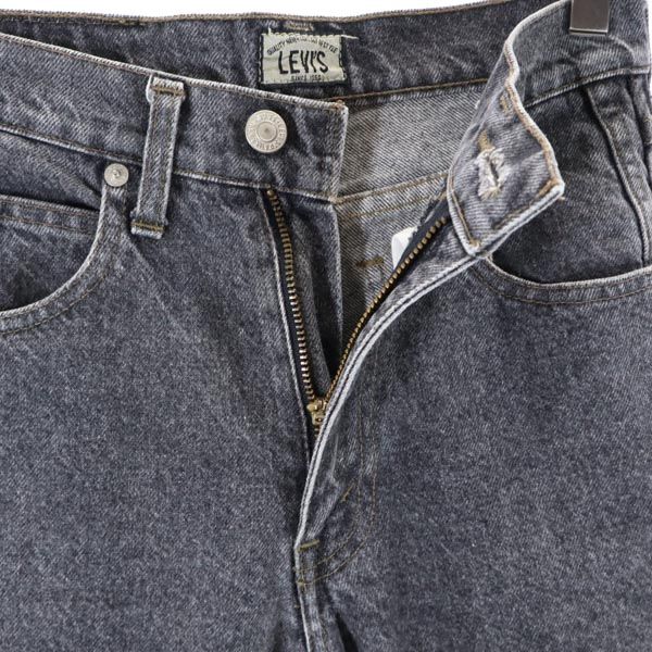 Levi's リーバイス 80s シルバータブ ビッグE 日本製 テーパードデニムパンツ w27 ブラック系 ジーパン レディース