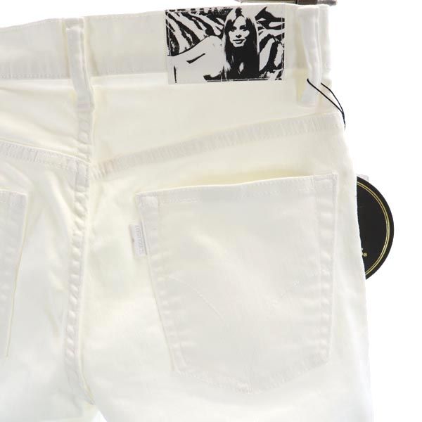 HYSTERIC GLAMOUR ヒステリックグラマー 日本製 スキニーデニムパンツ w26 白 スカルレース ジーパン レディース