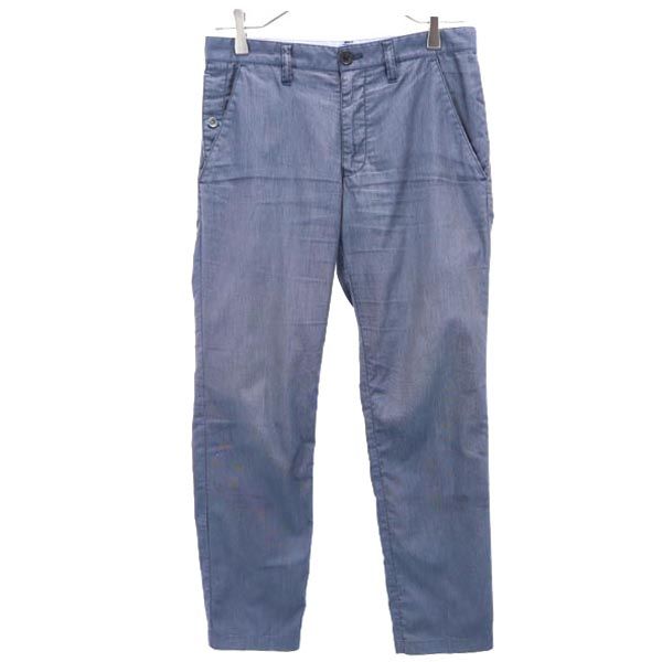 LANVIN ランバン ストライプ柄 ロング テーパードパンツ 44 紺系 イージースラックス メンズ