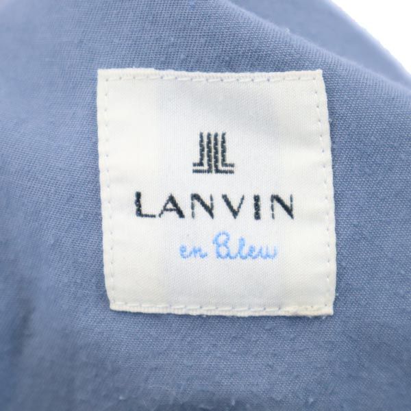 LANVIN ランバン ストライプ柄 ロング テーパードパンツ 44 紺系 イージースラックス メンズ