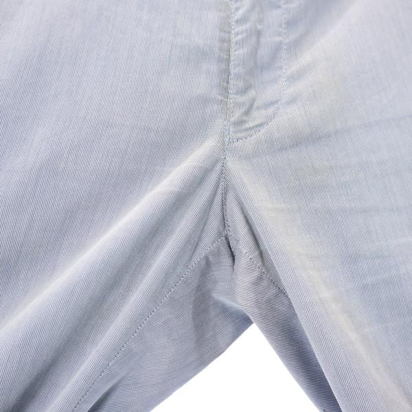 LANVIN ランバン ストライプ柄 ロング テーパードパンツ 44 水色系 イージースラックス メンズ