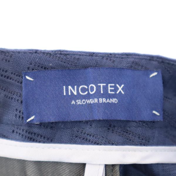 未使用 INCOTEX インコテックス 日本製 クロップドパンツ 40 紺 メンズ