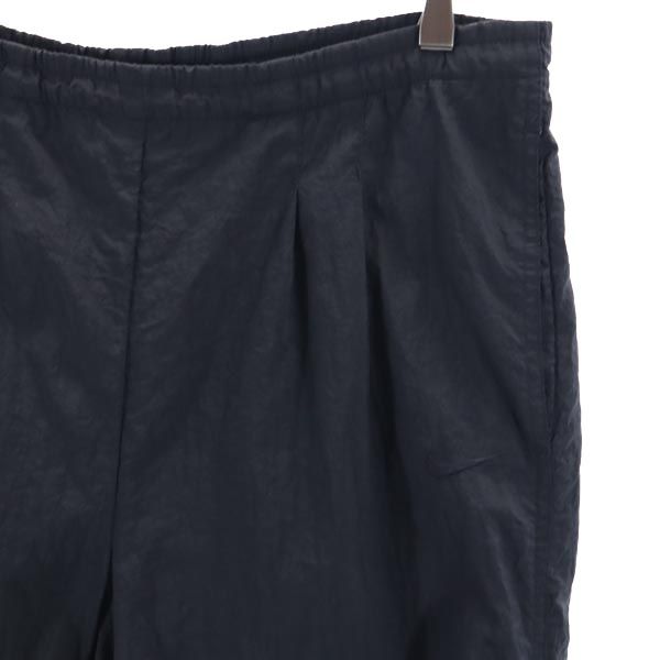 NIKE ナイキ 90s 00s 白タグ ナイロン オールド パンツ M(8-10) 黒 キッズ レディース メンズ