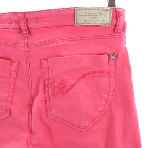 WEEKEND MaxMara ウィークエンドマックスマーラ ロング ストレッチパンツ 38 ピンク系 レディース