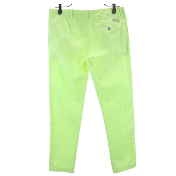 POLO RALPH LAUREN ポロラルフローレン ボーイフレンド チノパンツ 4 蛍光グリーン レディース