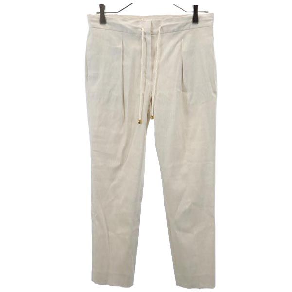 INCOTEX インコテックス リネンブレンド パンツ 40 ベージュ系 レディース