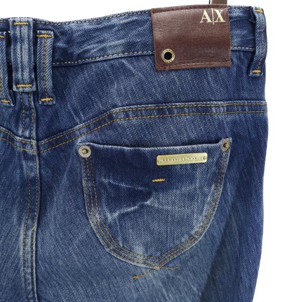 ARMANI EXCHANGE アルマーニエクスチェンジ ストレートデニムパンツ 0 ジーパン ストレッチ レディース