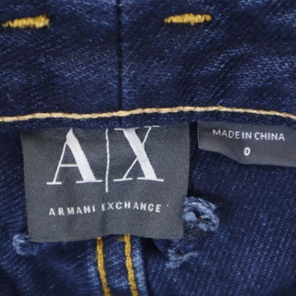 ARMANI EXCHANGE アルマーニエクスチェンジ ストレートデニムパンツ 0 ジーパン ストレッチ レディース