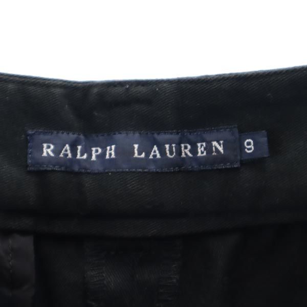 RALPH LAUREN ラルフローレン 日本製 ロング ストレートパンツ 9 黒 メンズ