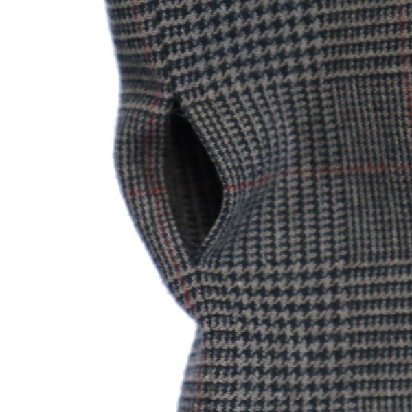 MAX MARA マックスマーラ イタリア製 チェック柄 パンツ 40 グレー×ブラウン×赤 レディース