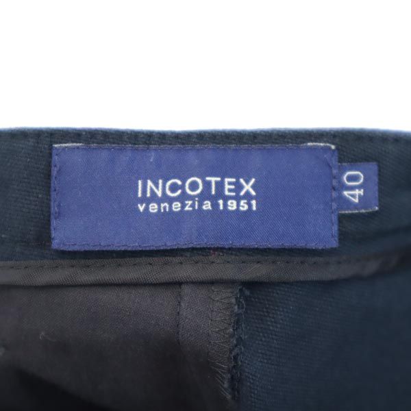 INCOTEX インコテックス イタリア製 サブリナ パンツ 40 紺 レディース