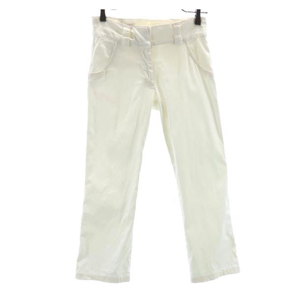 JIL SANDER ジルサンダー イタリア製 ストレッチパンツ 32 白 レディース