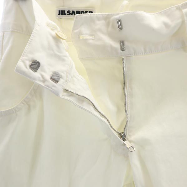 JIL SANDER ジルサンダー イタリア製 ストレッチパンツ 32 白 レディース