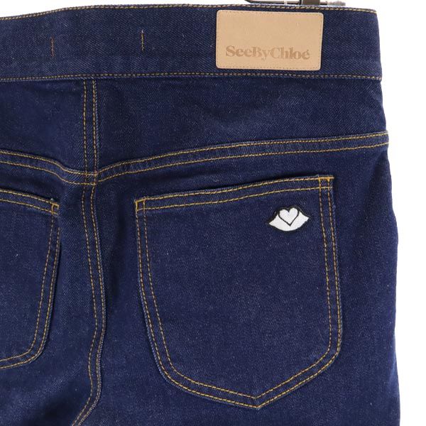 SEE BY CHLOE シーバイクロエ ロールアップ ストレートデニムパンツ w26 ジーパン レディース