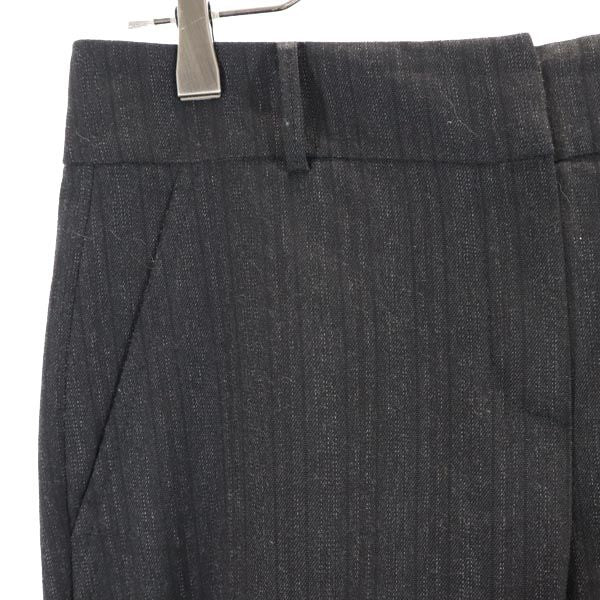 MAX&CO マックスアンドコー ストライプ柄 スラックスパンツ 38 グレー レディース