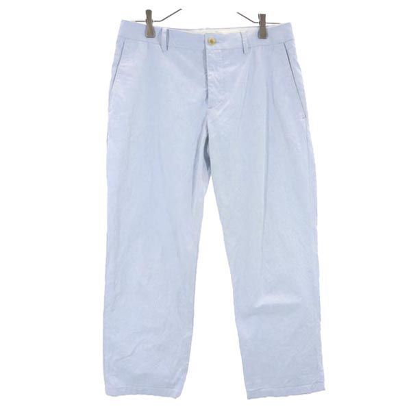 MARGARET HOWELL マーガレットハウエル 日本製 リネンブレンド コットンパンツ 2 青 メンズ