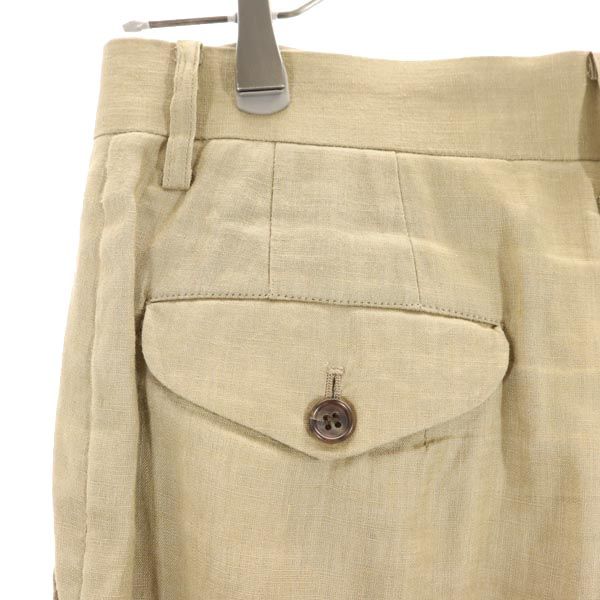 JUNYA WATANABE ジュンヤワタナベ 2007年 コムデギャルソン リネン ワイドパンツ SS 茶系 メンズ