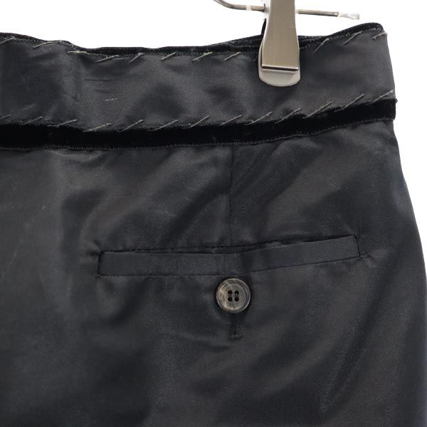 PRADA プラダ イタリア製 シルクブレンド クロップドパンツ 40 黒 サブリナ レディース