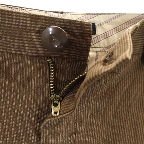 MARC BY MARC JACOBS マークバイマークジェイコブス ストライプ柄 ロング ストレートパンツ 2 ブラウン メンズ