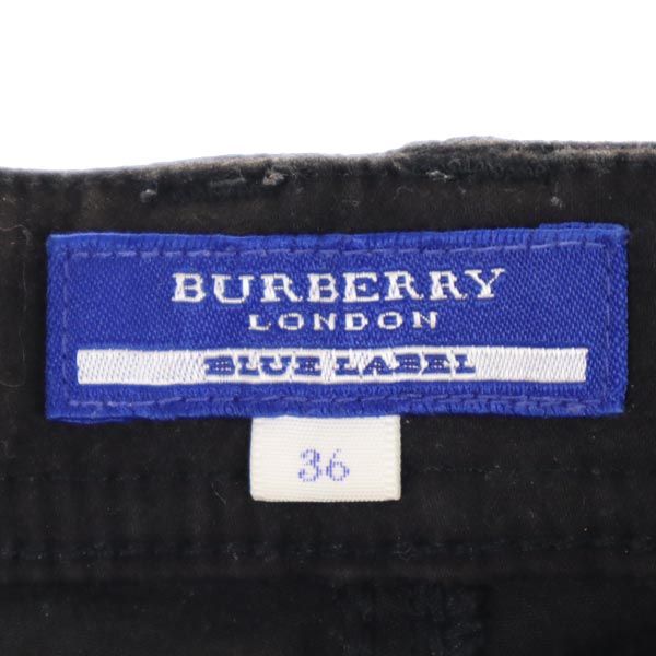 BURBERRY BLUE LABEL バーバリーブルーレーベル 三陽商会 スキニーパンツ 36 黒 ストレッチ レディース