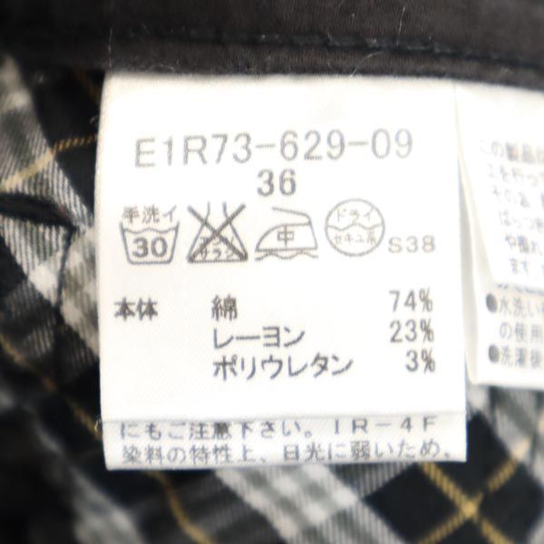 BURBERRY BLUE LABEL バーバリーブルーレーベル 三陽商会 スキニーパンツ 36 黒 ストレッチ レディース
