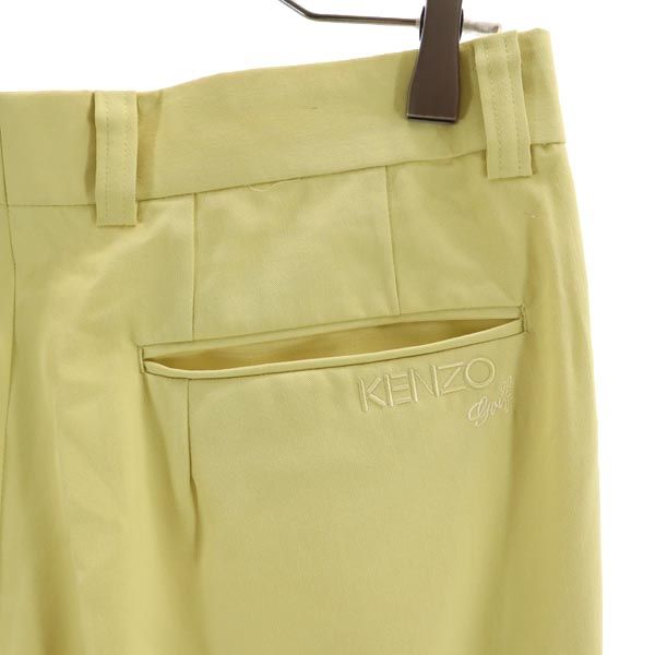 KENZO ケンゾー ゴルフ 日本製 ゴルフ パンツ 82 黄系 GOLF センタープレス メンズ
