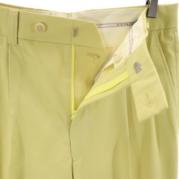 KENZO ケンゾー ゴルフ 日本製 ゴルフ パンツ 82 黄系 GOLF センタープレス メンズ