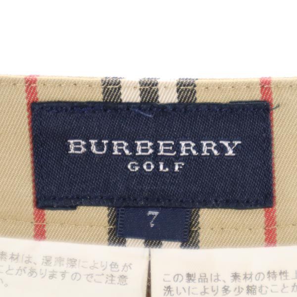 BURBERRY GOLF バーバリーゴルフ 三陽商会 日本製 ストライプ ゴルフ パンツ 7 ベージュ系 レディース
