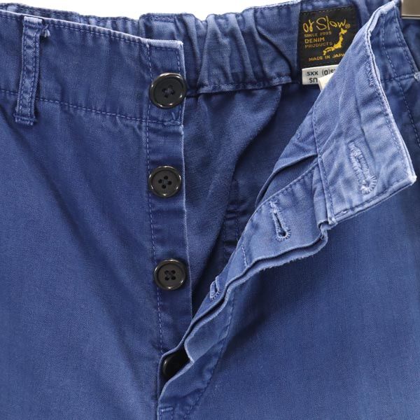 orSlow オアスロウ 日本製 デニムパンツ XS ブルー系 ボタンフライ ジーパン レディース
