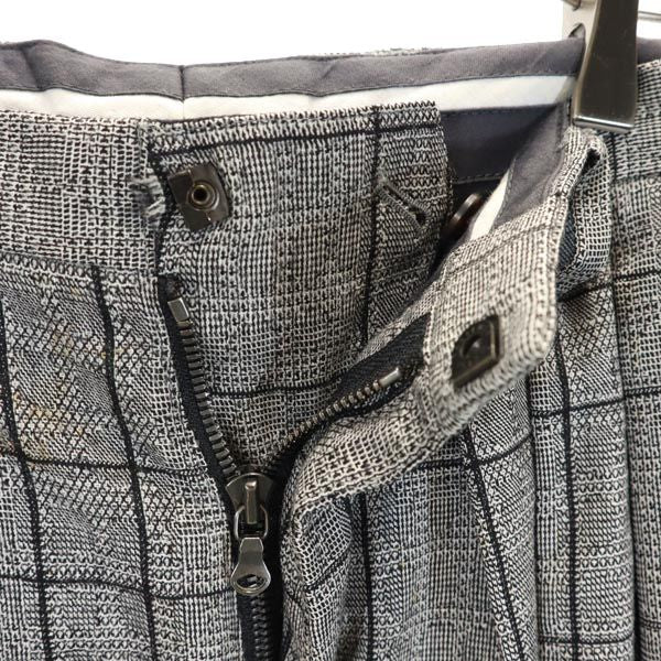 SHAREEF シャリーフ チェック柄 スラックスパンツ 1 グレー系 メンズ