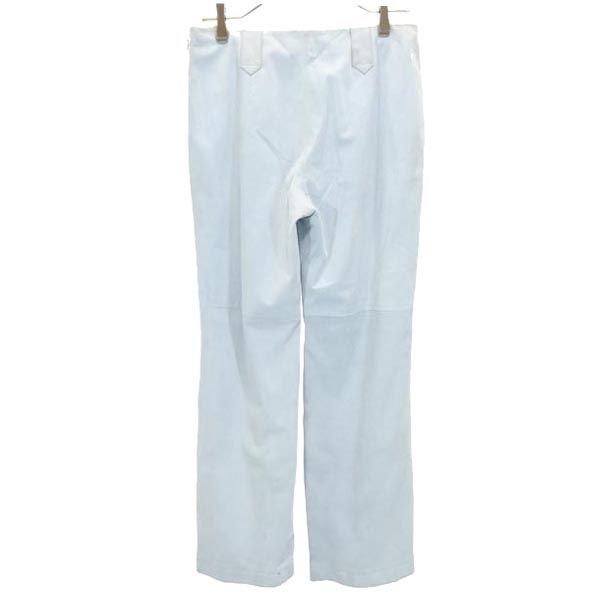 Salvatore Ferragamo サルヴァトーレフェラガモ イタリア製 ロングパンツ US10 ブルー系 サイドジップ レディース