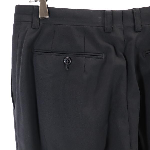 LANVIN ランバン 日本製 センタープレス スラックスパンツ 82 黒 メンズ