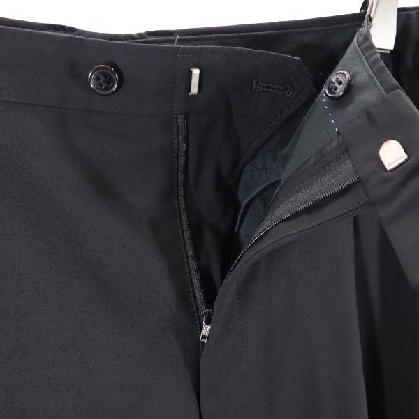 LANVIN ランバン 日本製 センタープレス スラックスパンツ 82 黒 メンズ