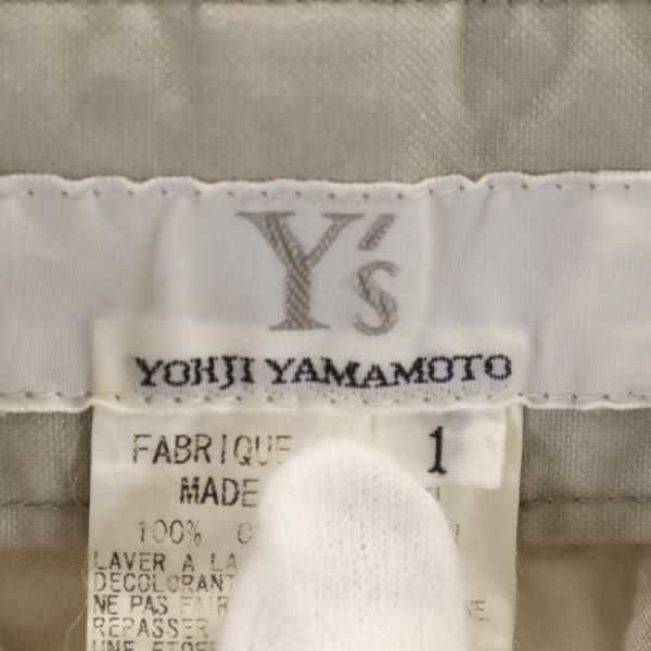 Y's ワイズ 日本製 クロップドパンツ 1 グレー メンズ